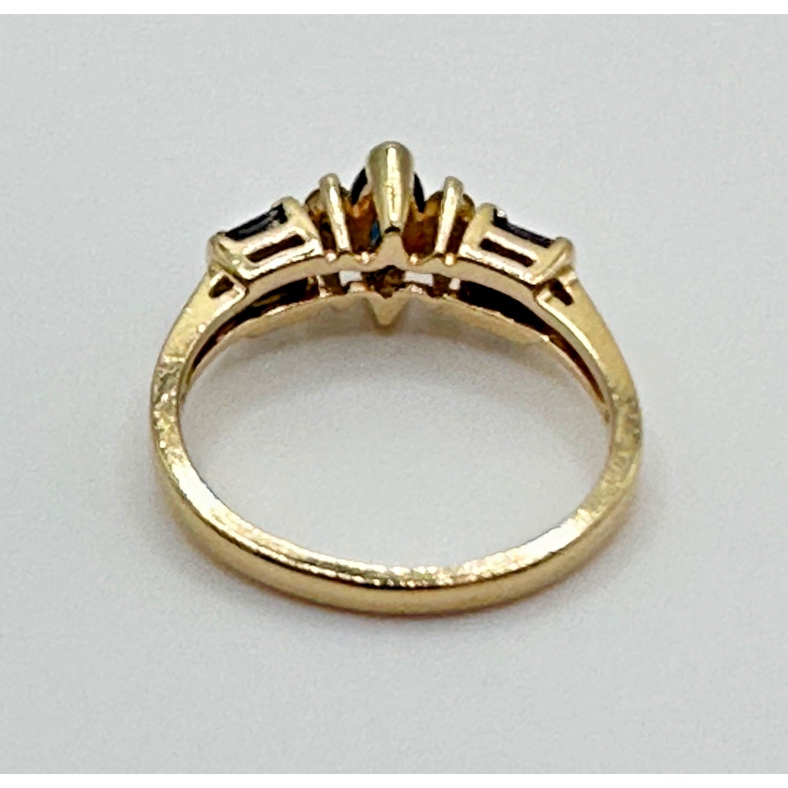 Vintage Effy 14K Gold Natural Sapphire & Diamond Ring, Size 6.5